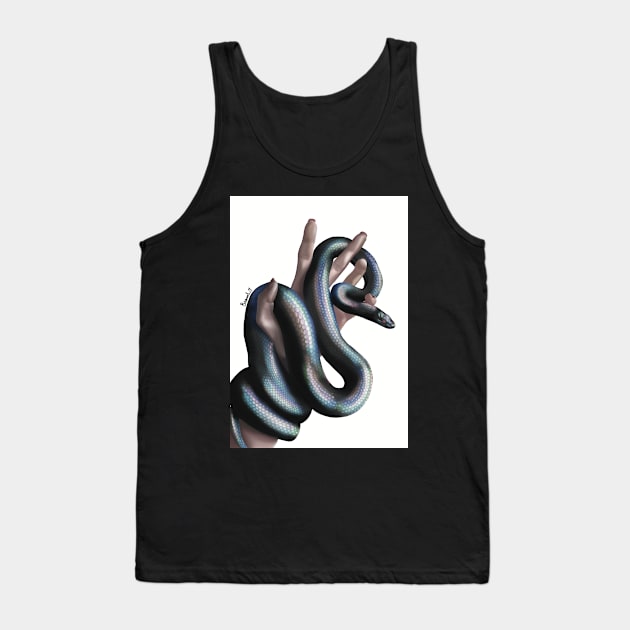 Oil Spill Snake Tank Top by Raquel